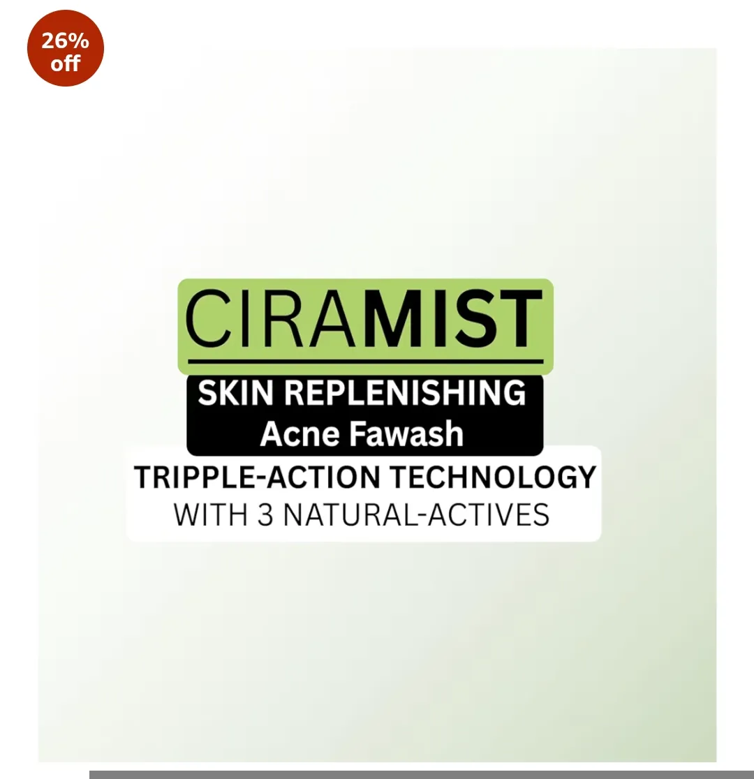 Ciramist Acne & Acne marks Remove Face wash With Niacinamide, Salicylic Acid & Tea Tree Oil 100ml Bottle