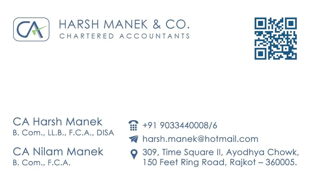 Harsh Manek & Co. -  Best CA in Rajkot | Accounting, GST & Income Tax Experts