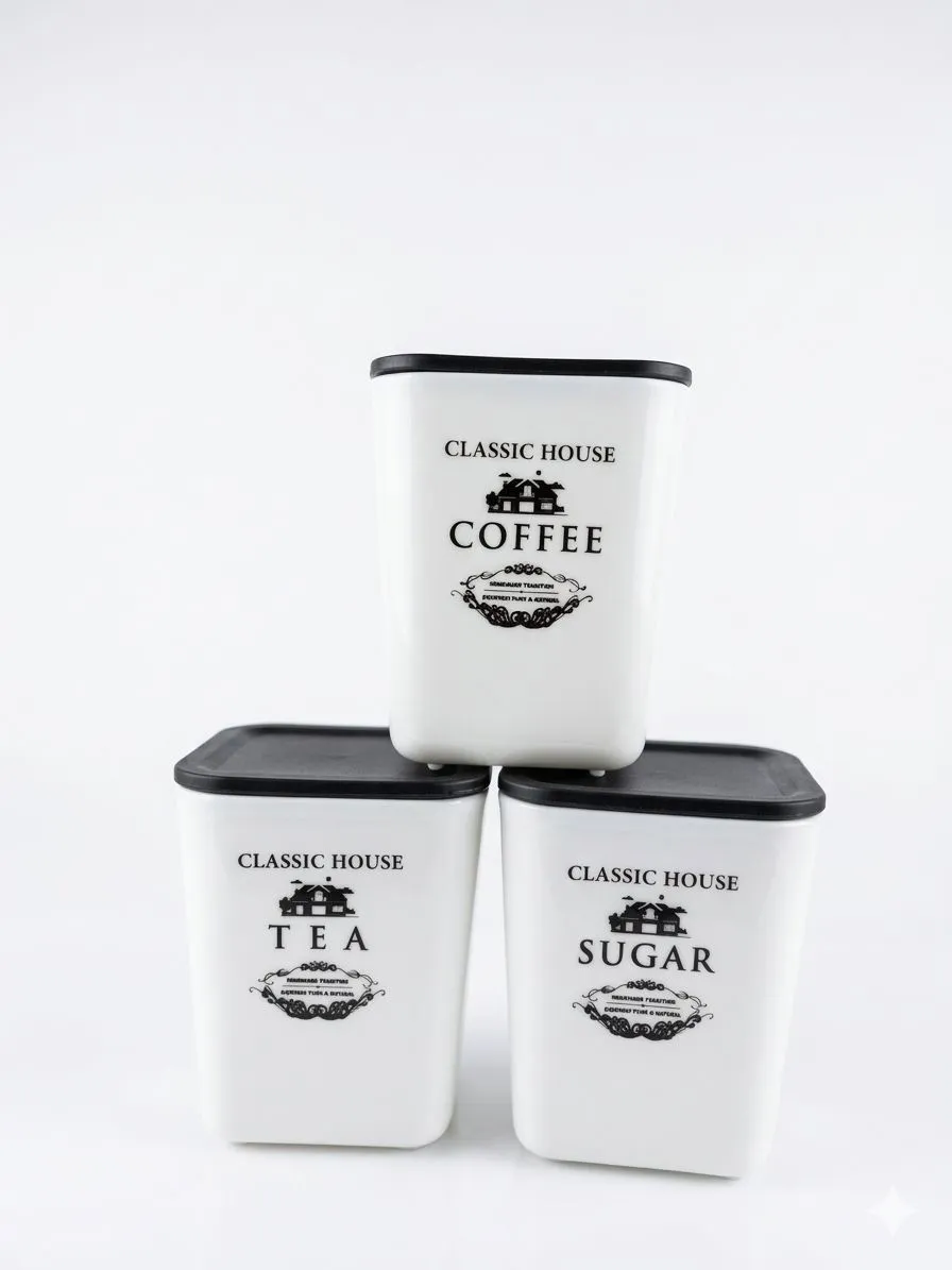 TEA SUGAR COFFEE WHITE COLOUR CONTAINER