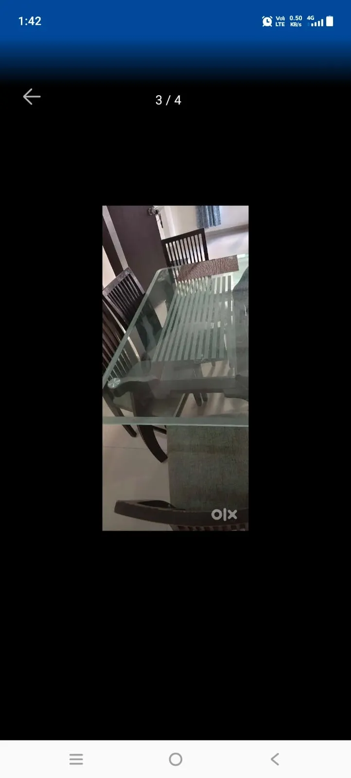 Glass 6 Seaters Dining Table