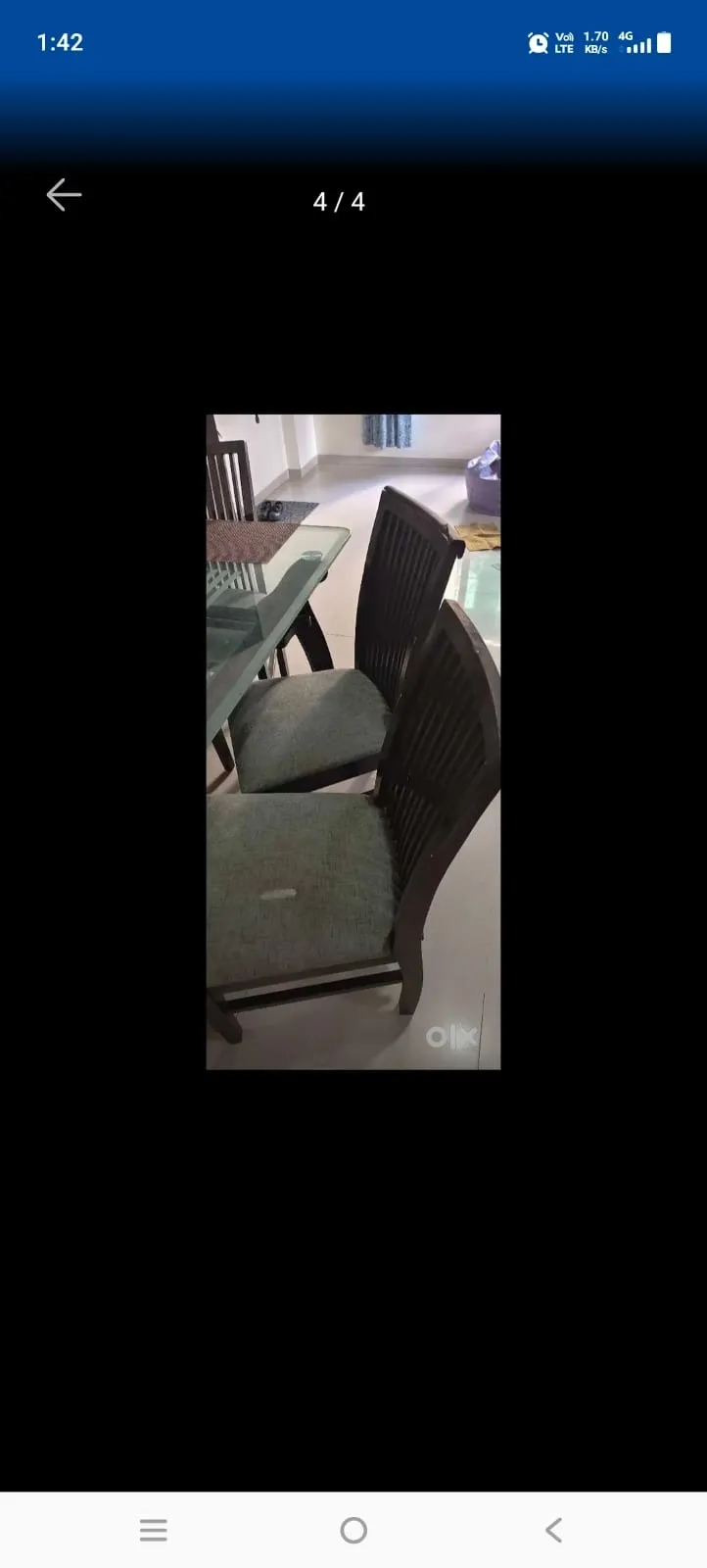 Glass 6 Seaters Dining Table