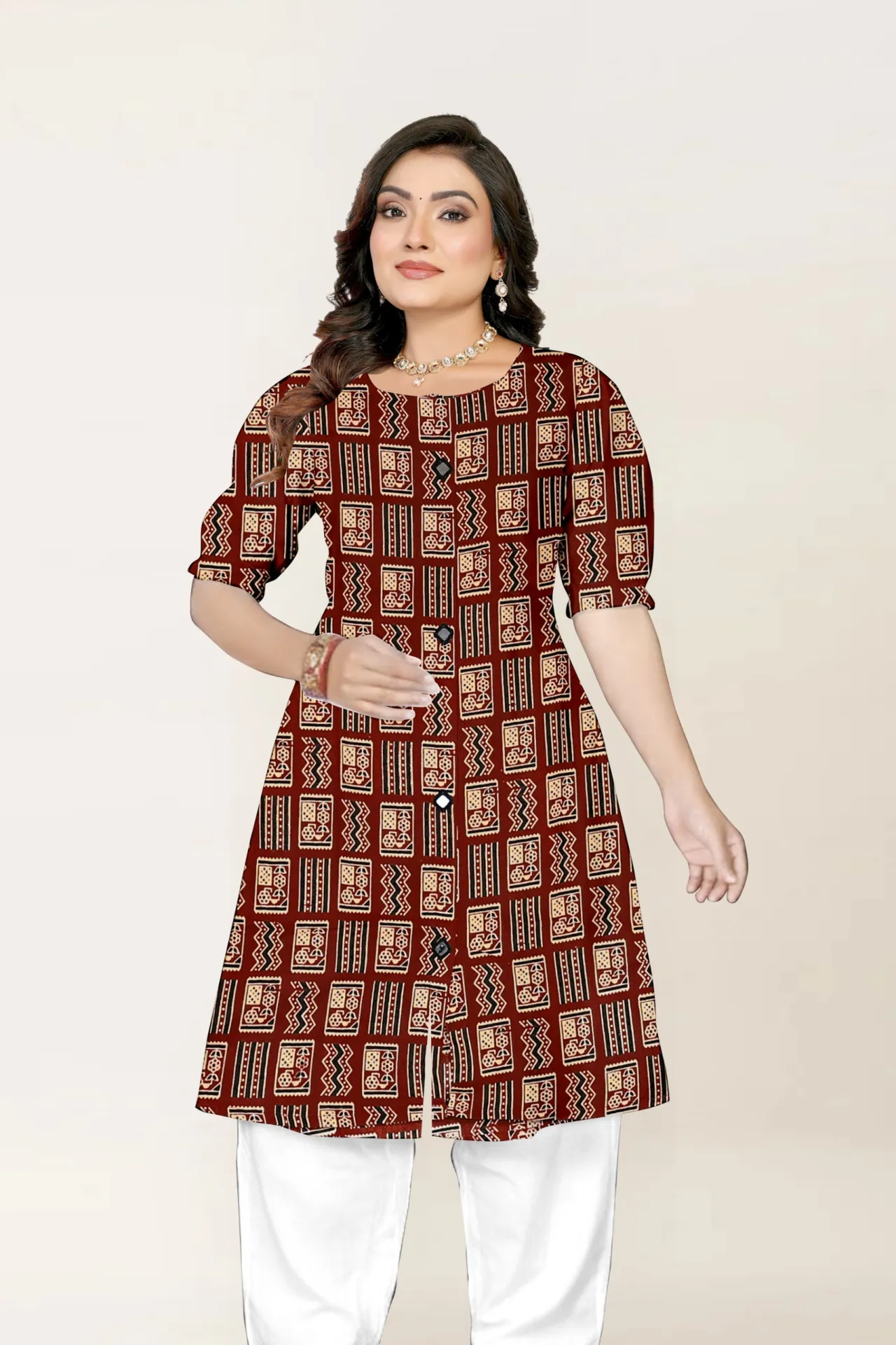 Cotton mirror work kurta size L,XL,XXL,3XL