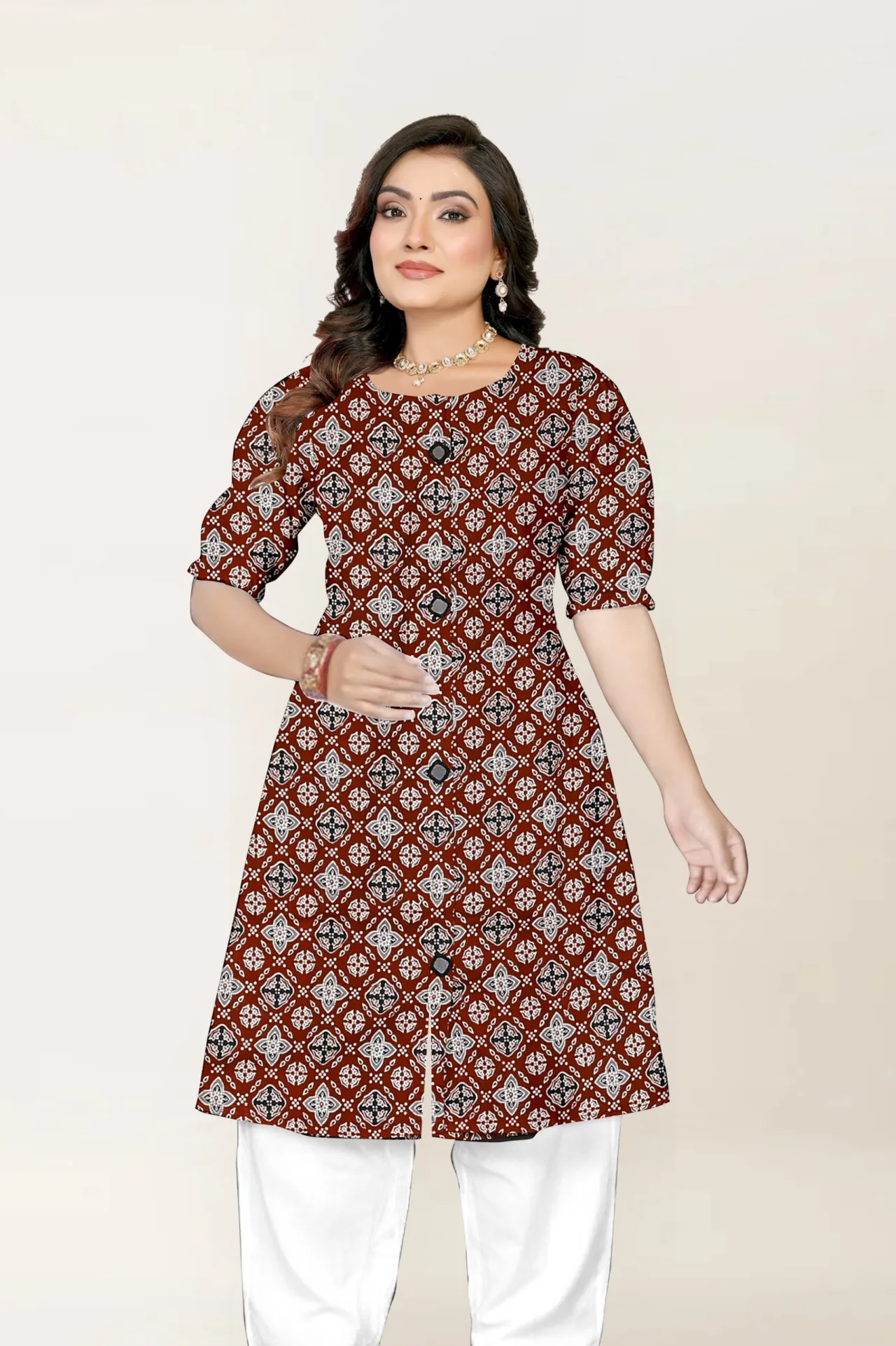 Cotton mirror work kurta size L,XL,XXL,3XL
