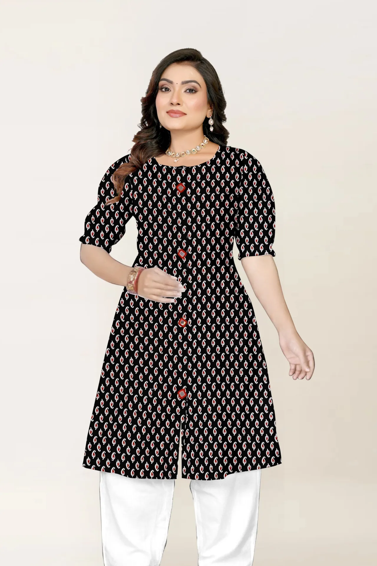 Cotton mirror work kurta size L,XL,XXL,3XL