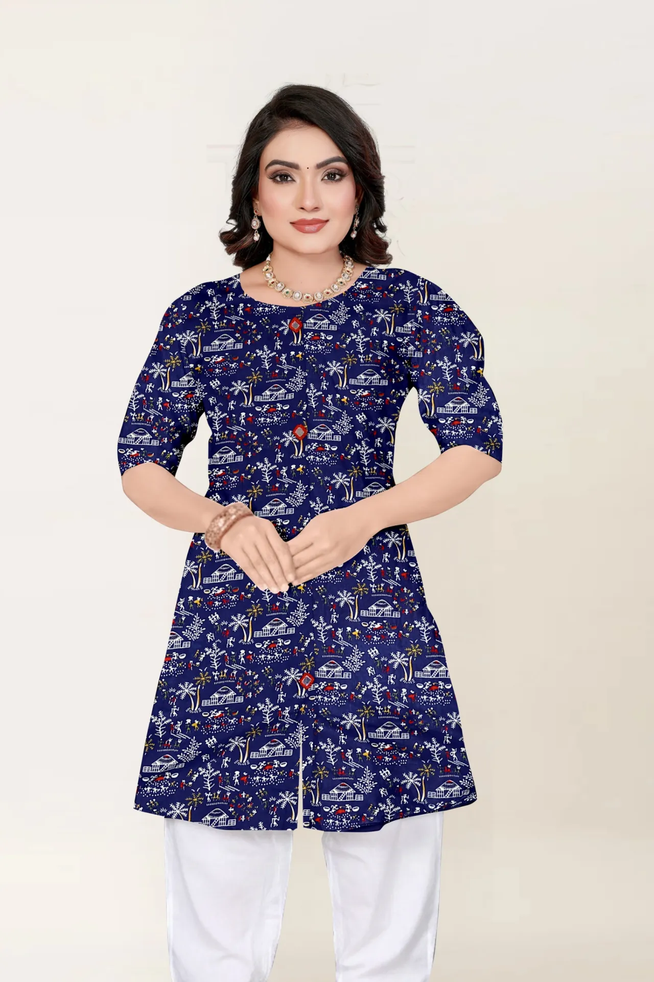 Cotton mirror work kurta size L,XL,XXL,3XL