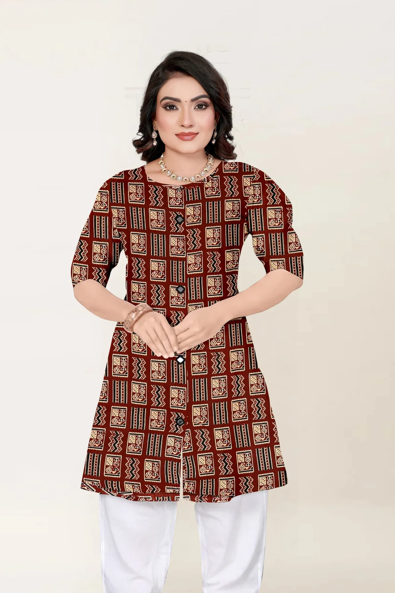 Cotton mirror work kurta size L,XL,XXL,3XL