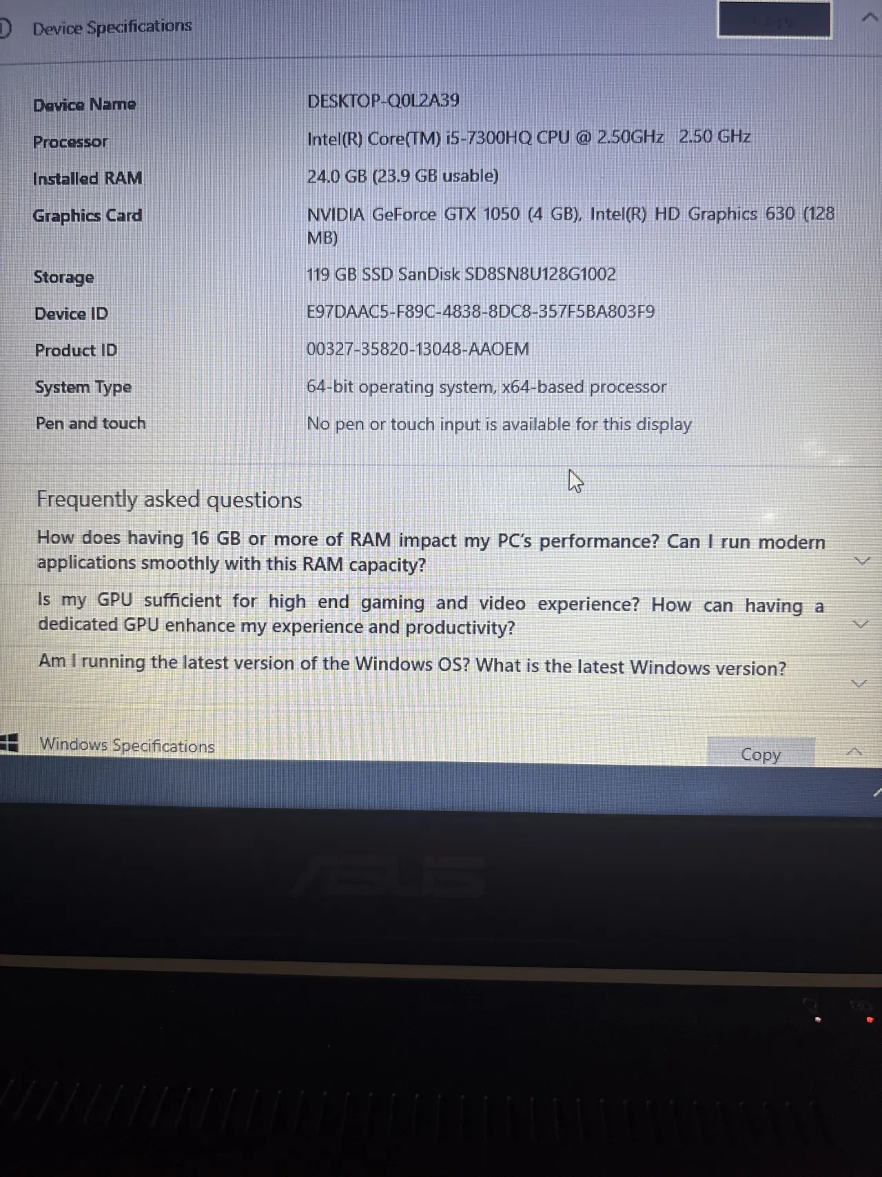 ASUS Gaming Laptop