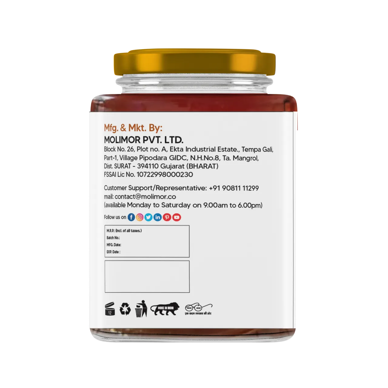 Molimor kashmiri Honey Back 250gm