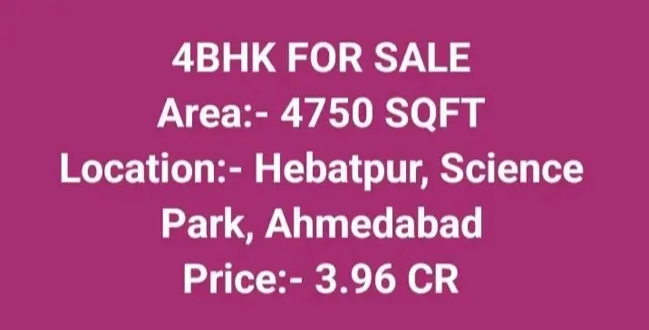 4BHK LUXURIOUS FLAT AVAILABLE FOR SALE AT SCIENCE PARK, AHMEDABAD
