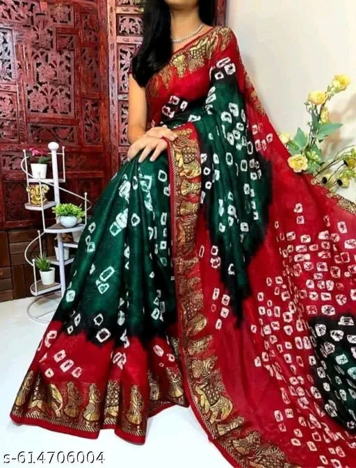 Fancy crepe silk saree with blouse