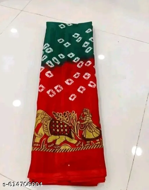 Fancy crepe silk saree with blouse