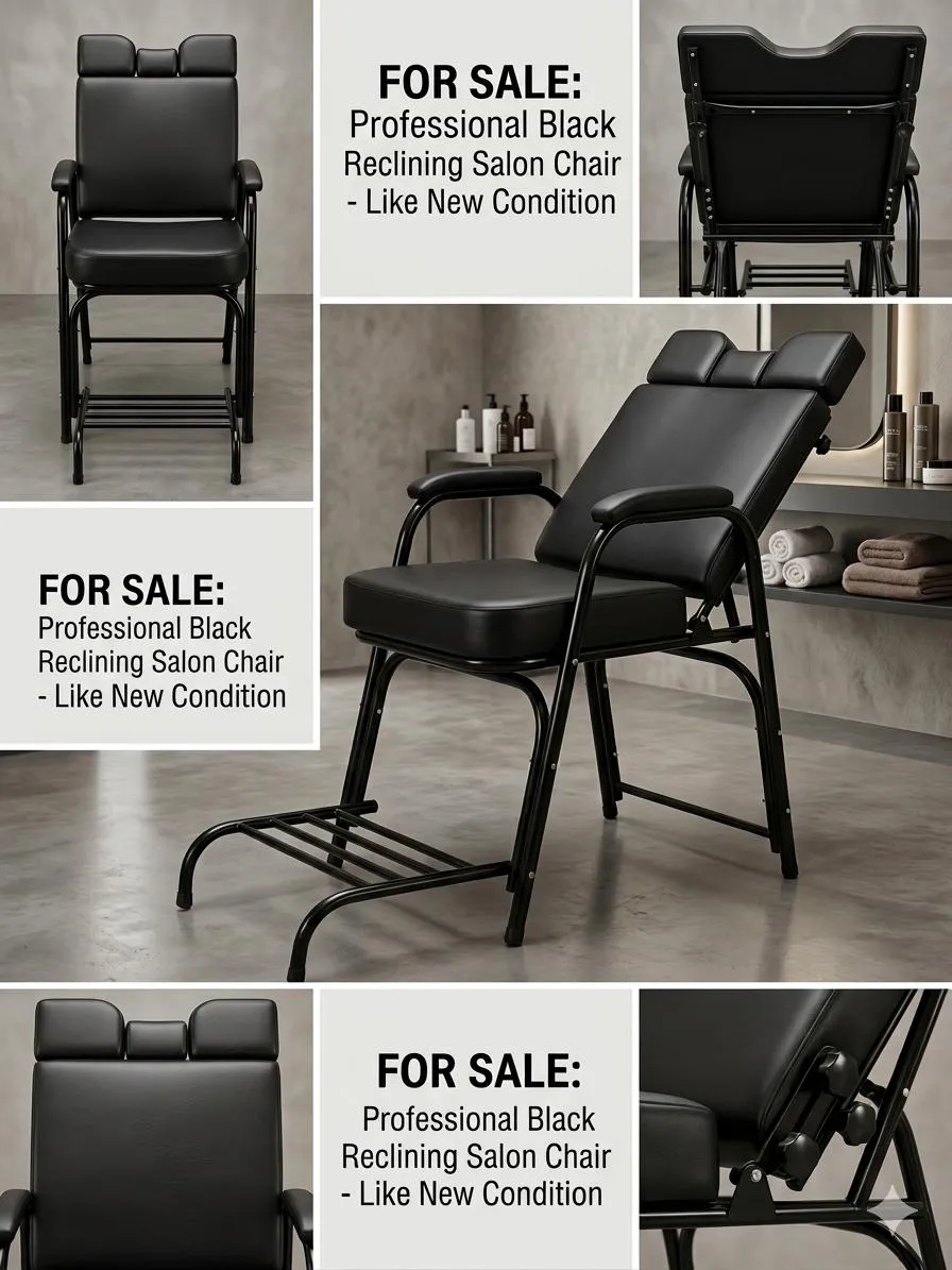 Professional black Salon Chair