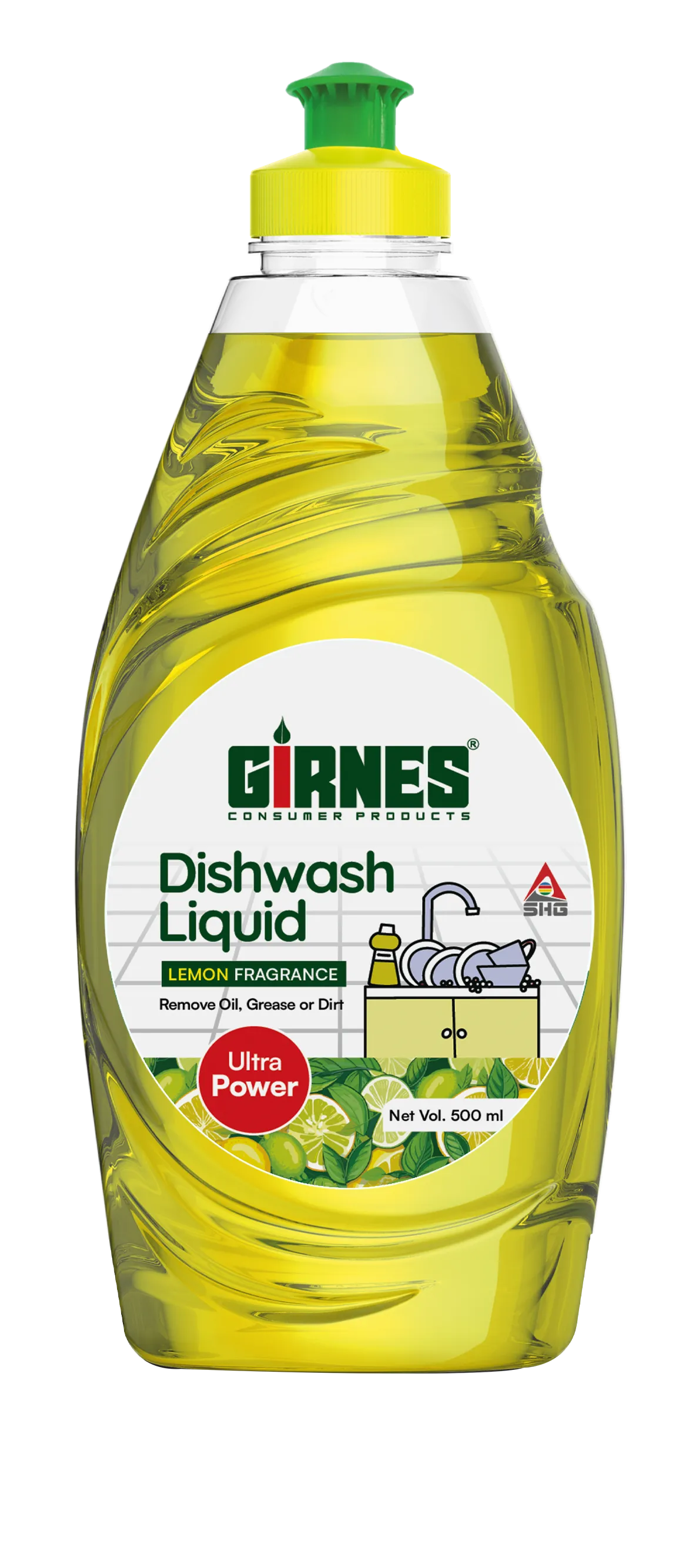 Girnes Dishwash (Lemon Flavour-Ultra Premium) 500ml