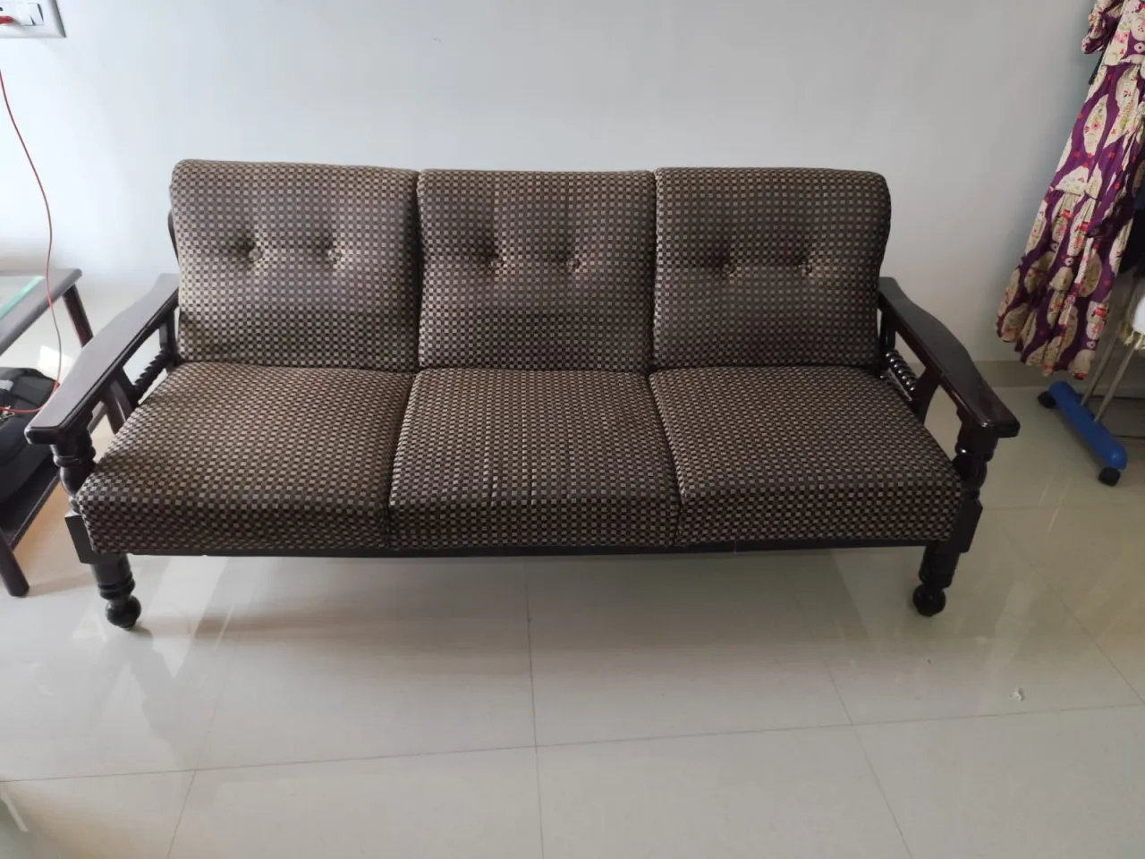 Teak(sag) wood sofa , Dinning table with 6 chair