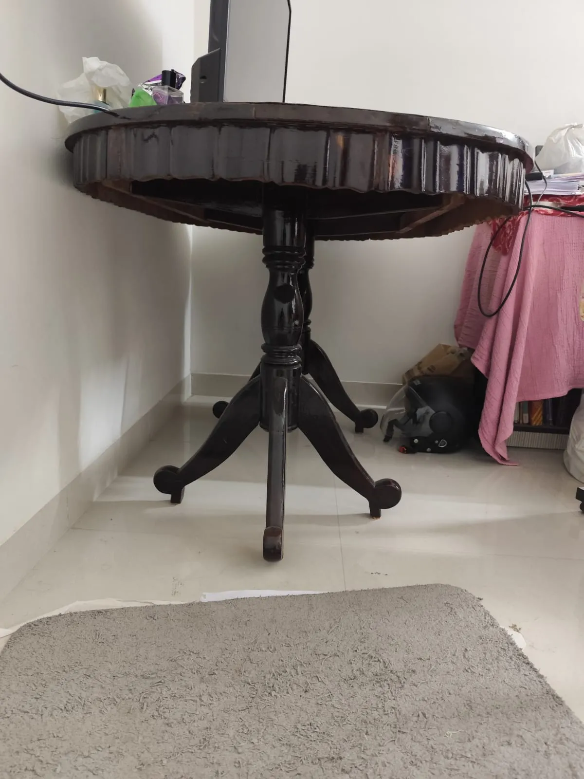 Teak(sag) wood sofa , Dinning table with 6 chair