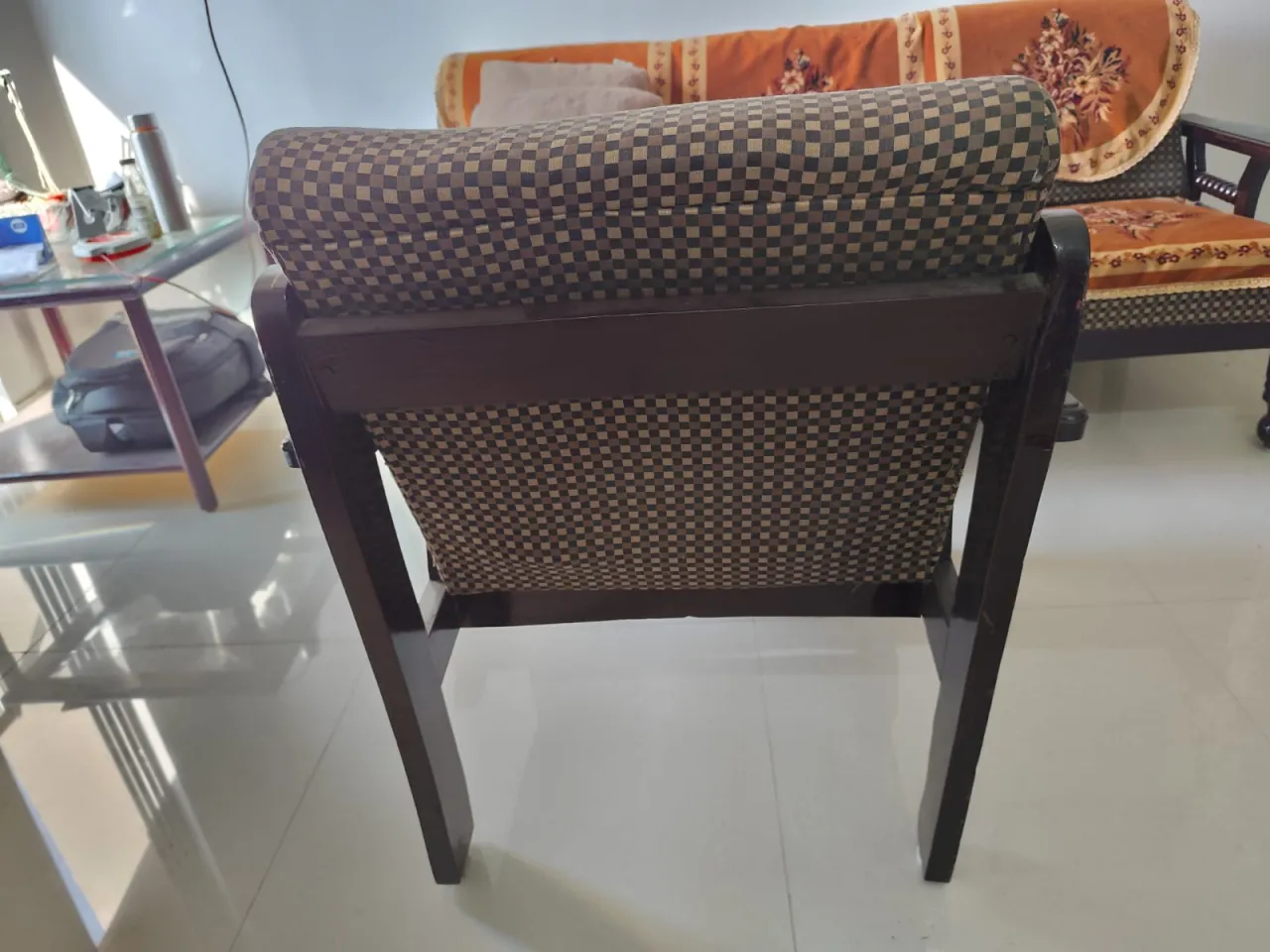Teak(sag) wood sofa , Dinning table with 6 chair