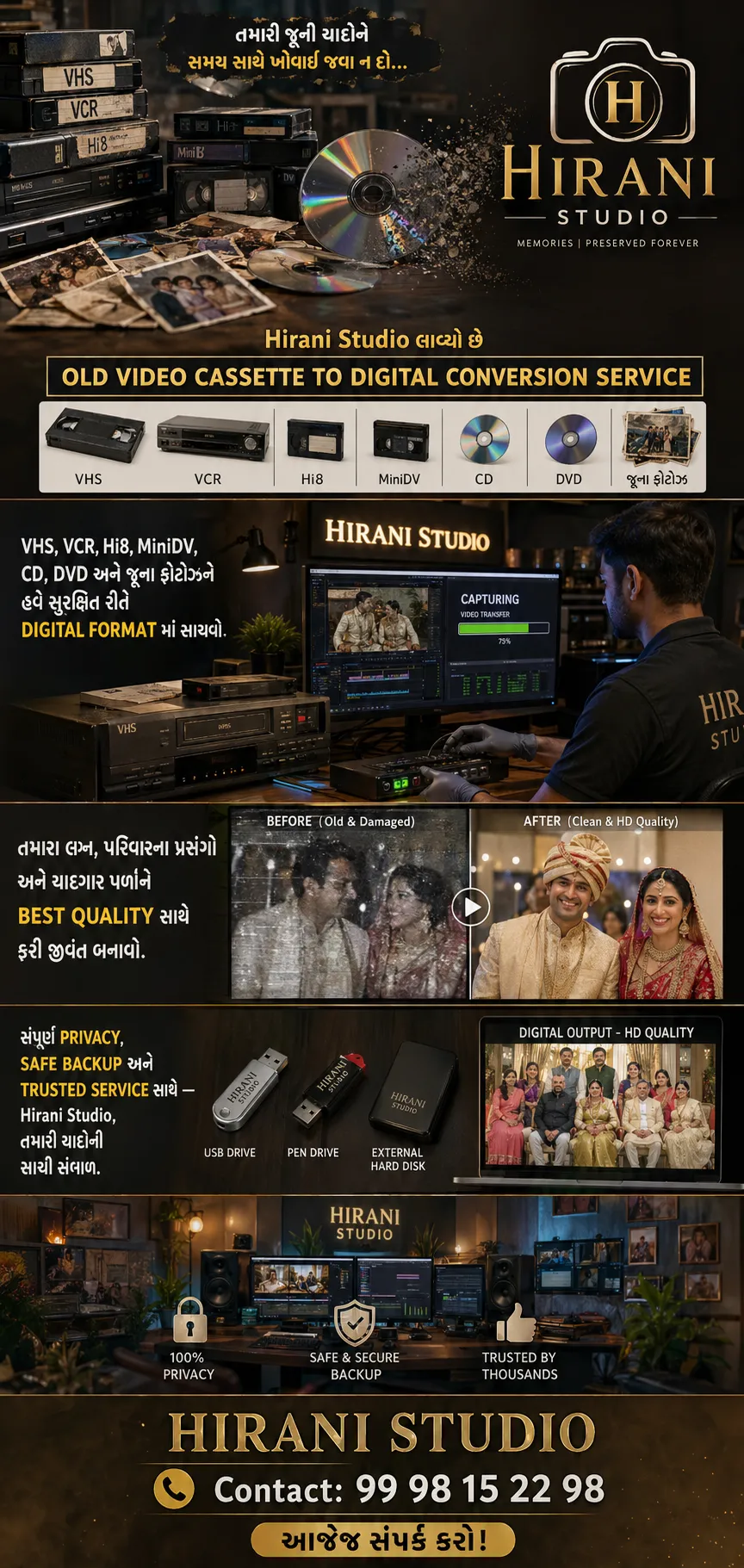 Hirani Studio Surat  Old Media Data Recovery Safely