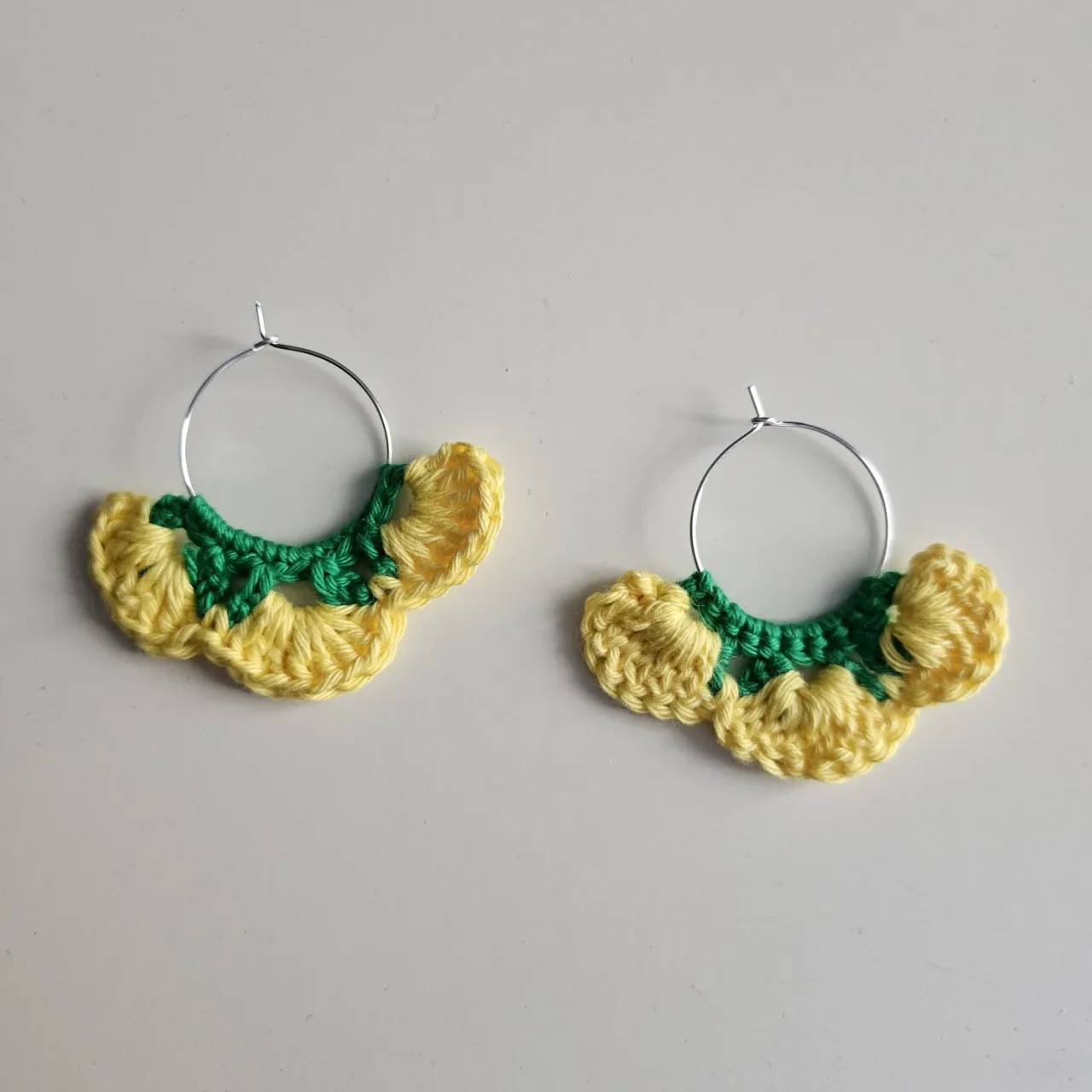 Custom Crochet Blossom Hoops (Set of 5 Festive Colors)