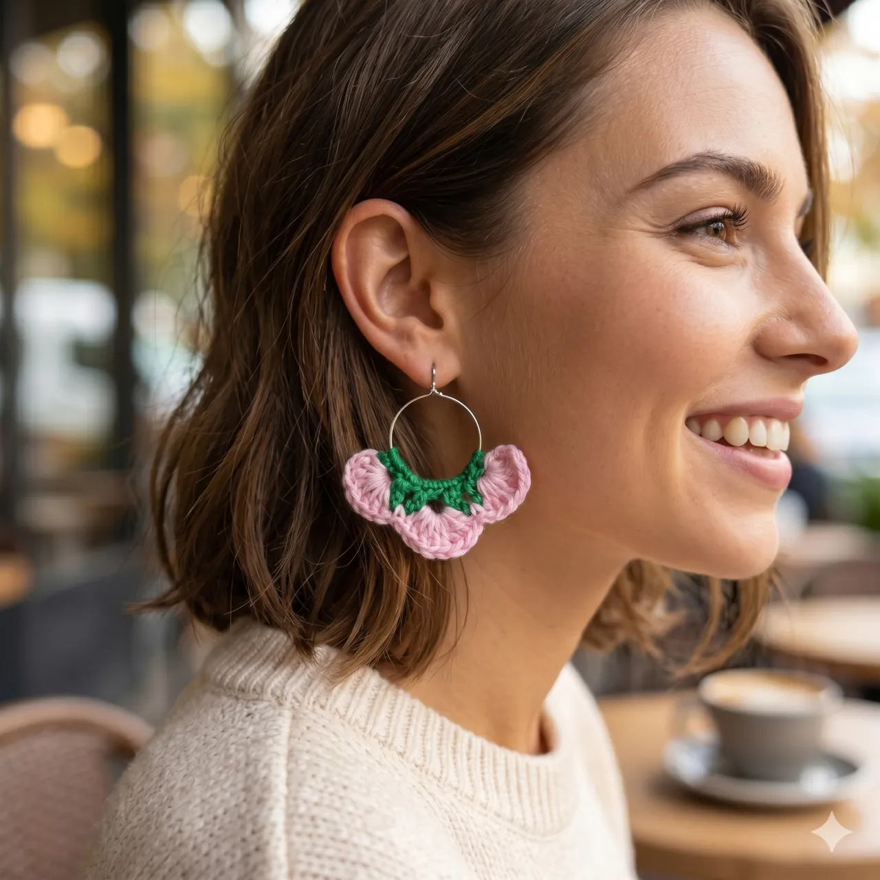 Premium Handmade Crochet Blossom Hoops (Vibrant Festive Combo - Pack of 5)