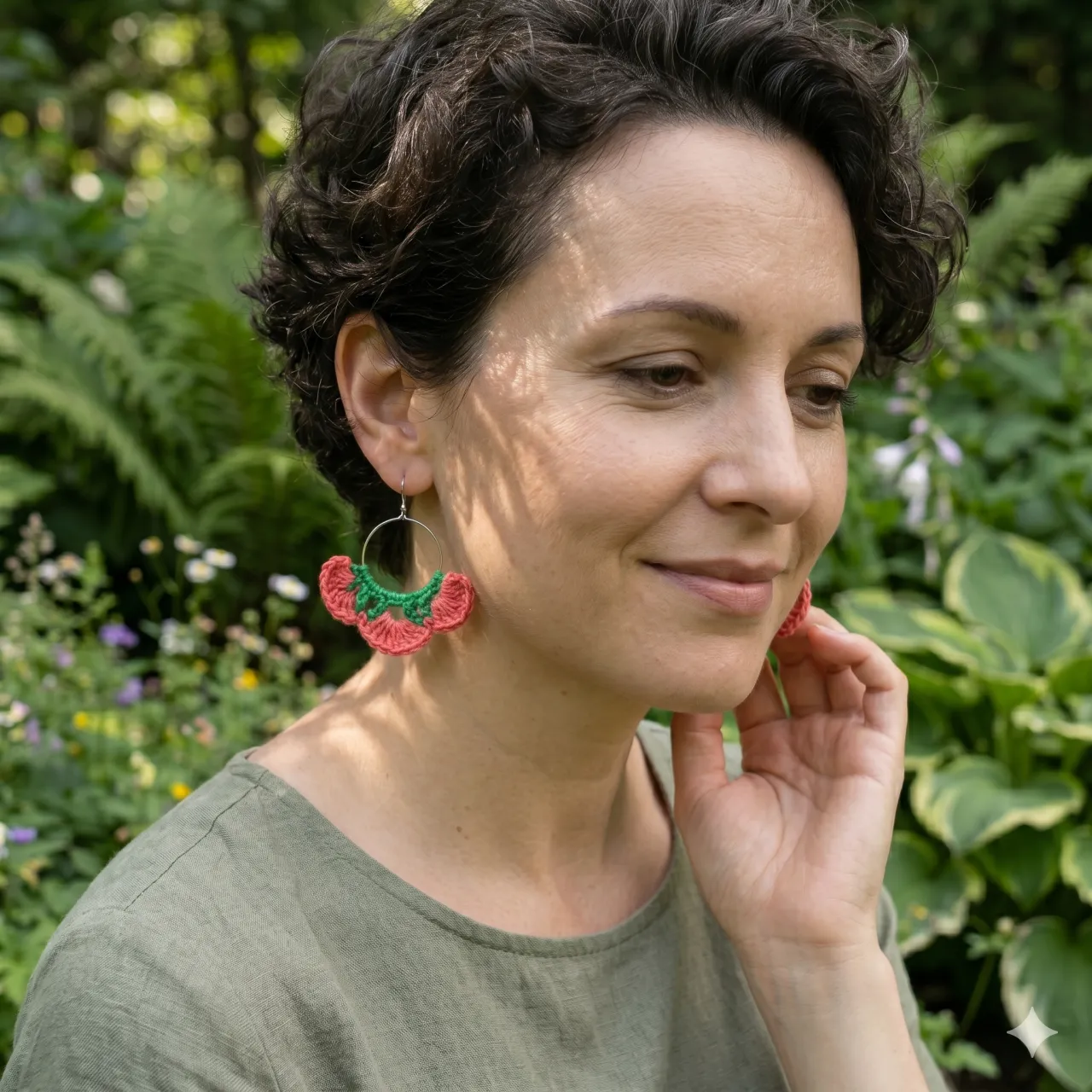 Premium Handmade Crochet Blossom Hoops (Vibrant Festive Combo - Pack of 5)