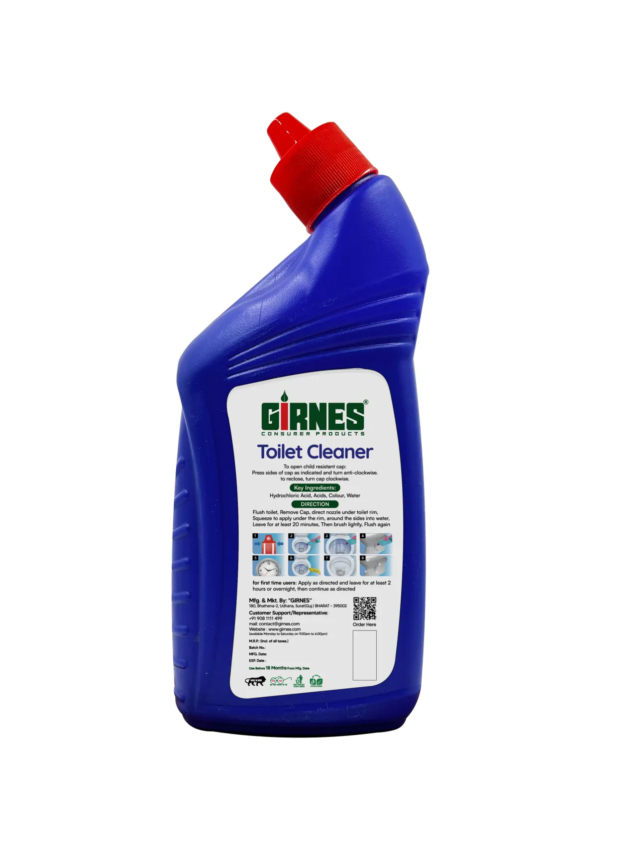 Toilet Clenaer Bule & Rose 1 Ltr