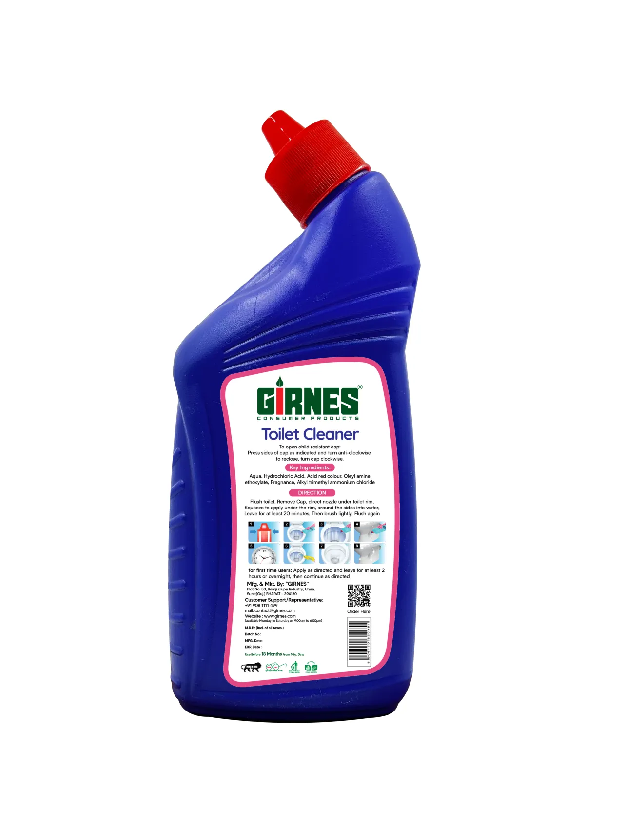 Toilet Clenaer Bule & Rose 1 Ltr