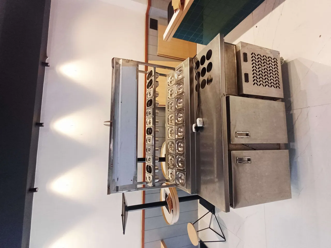 Stainless Steel Refrigerated Topping Counter