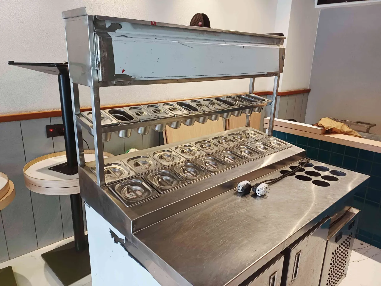 Stainless Steel Refrigerated Topping Counter