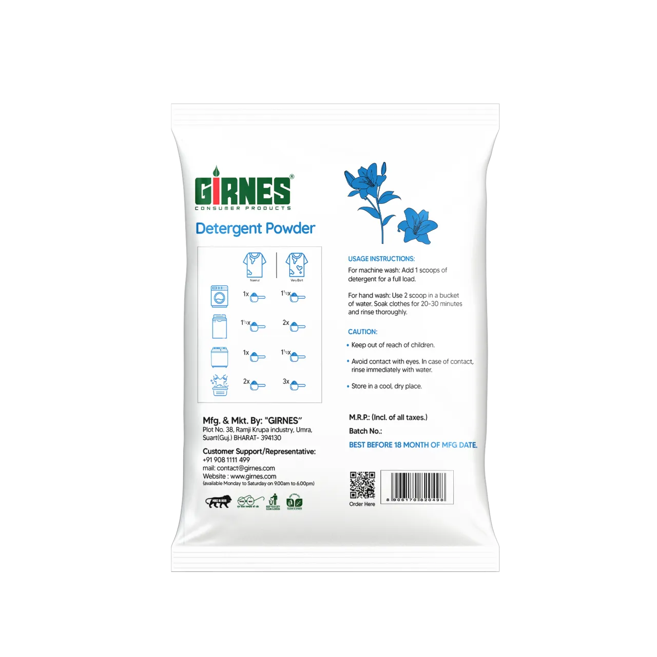 Girnes Detergent Powder 800gm