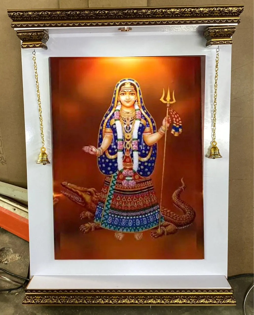Temple frame Mandir vhari 22+16 frame size 12+16 photo size