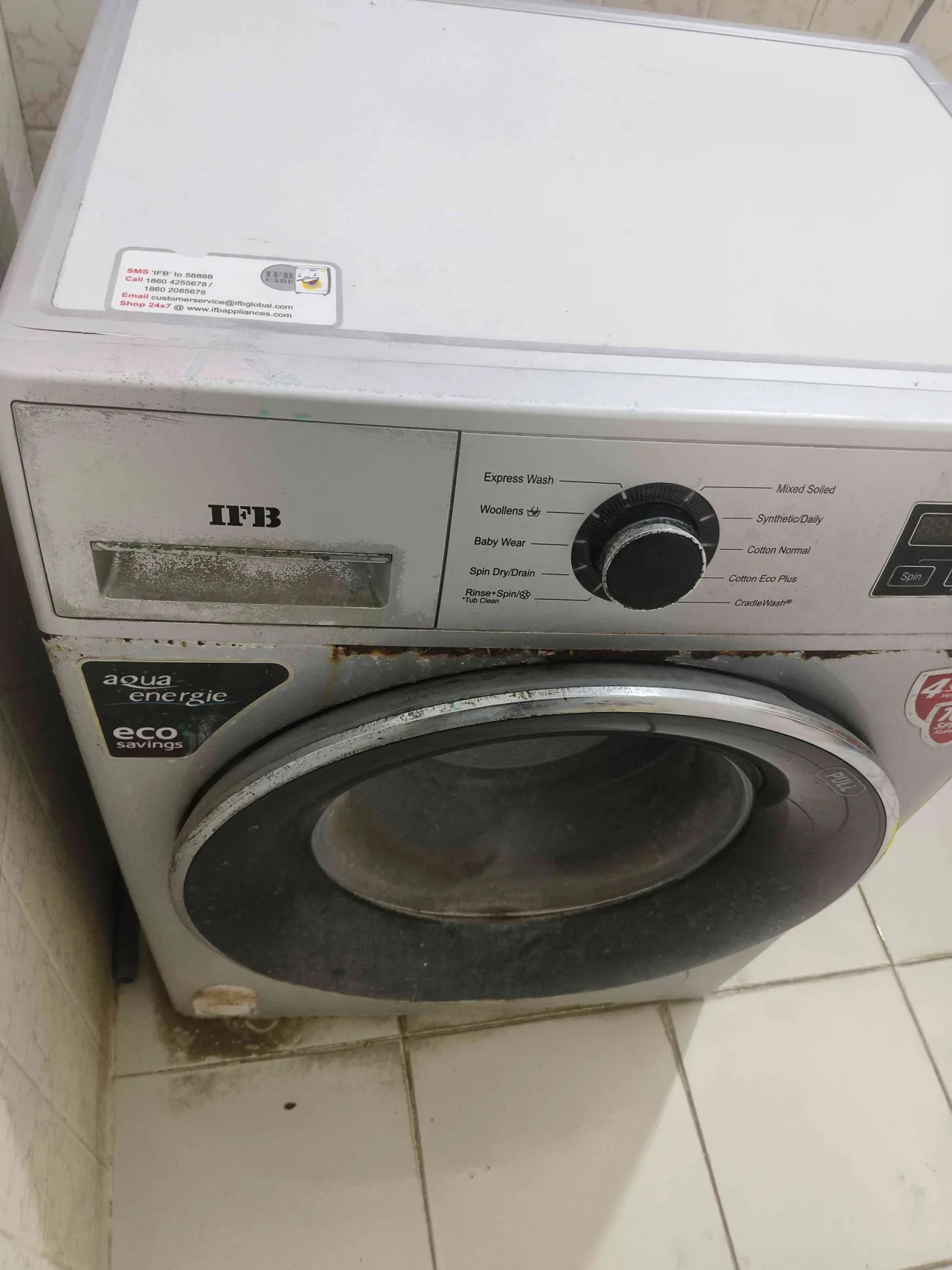 IFB front load washing machine 6kg working condition