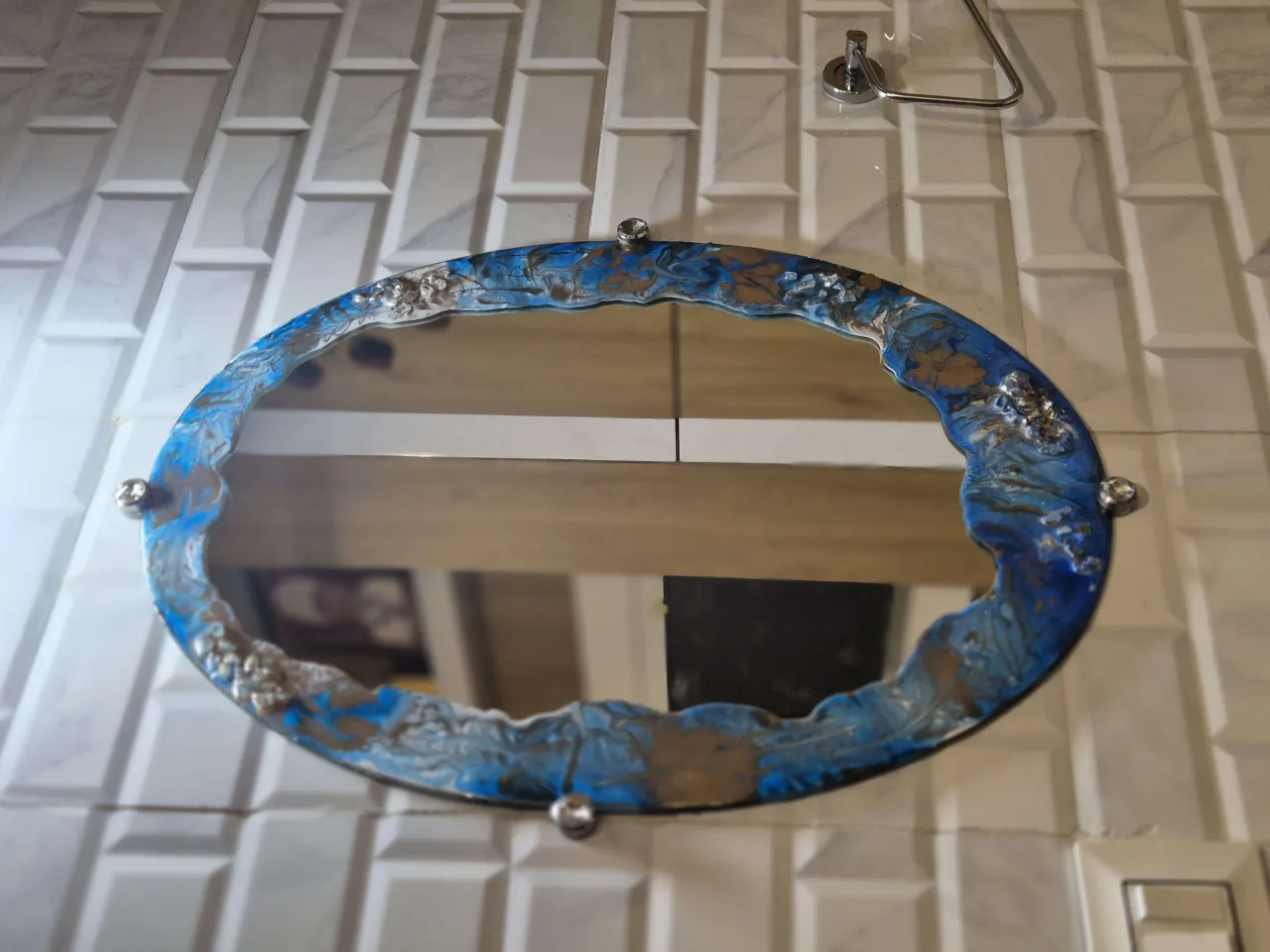Resin art wall mirror decoration