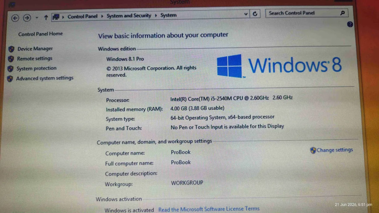 HP laptop i5 display 16.5 inch