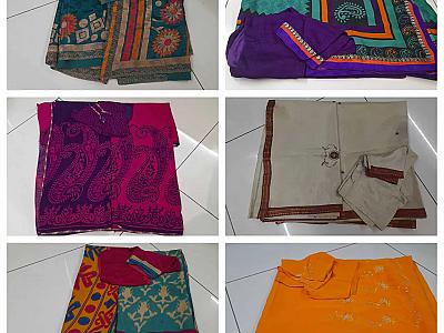 Assorted sarees.