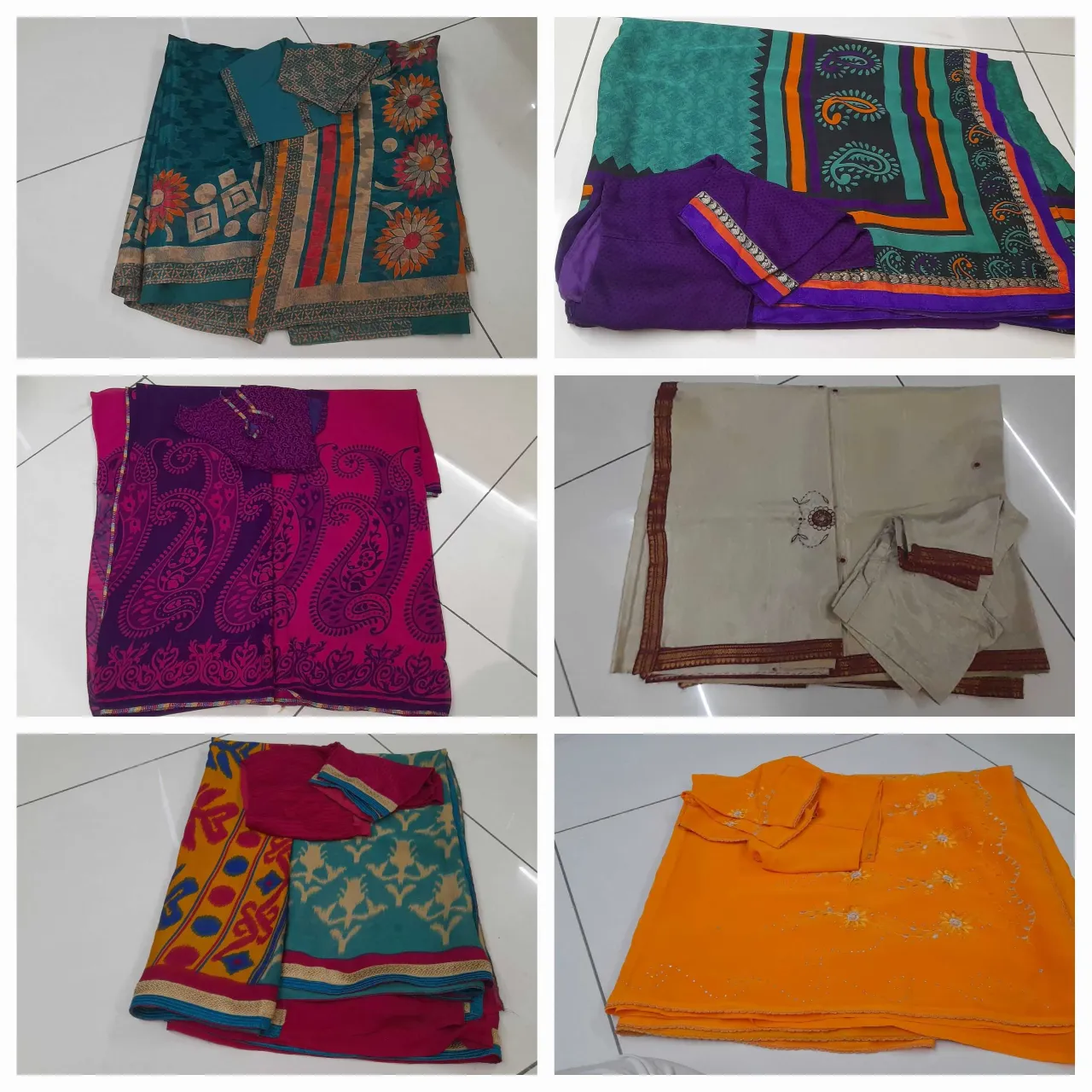 Assorted sarees.