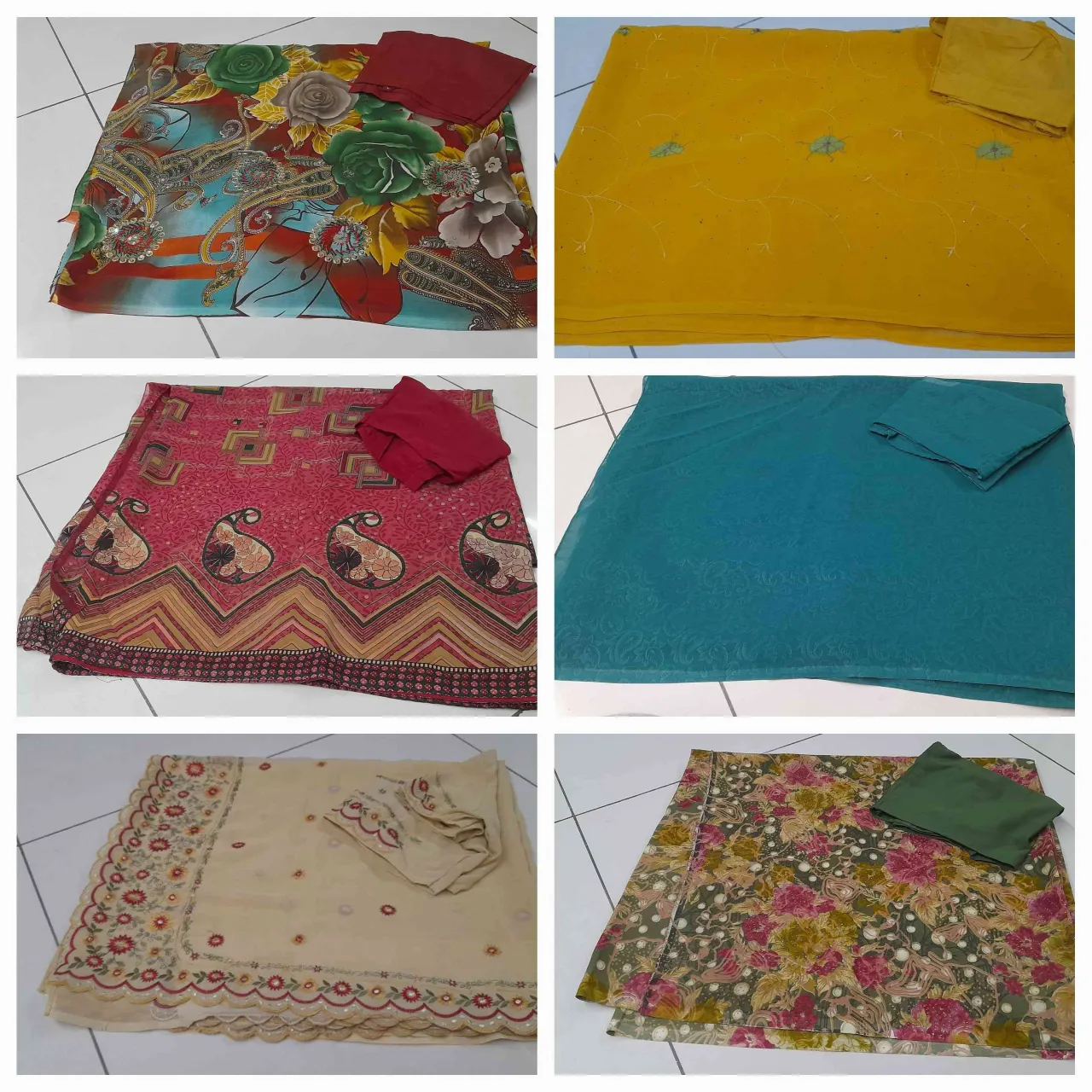 Assorted sarees.