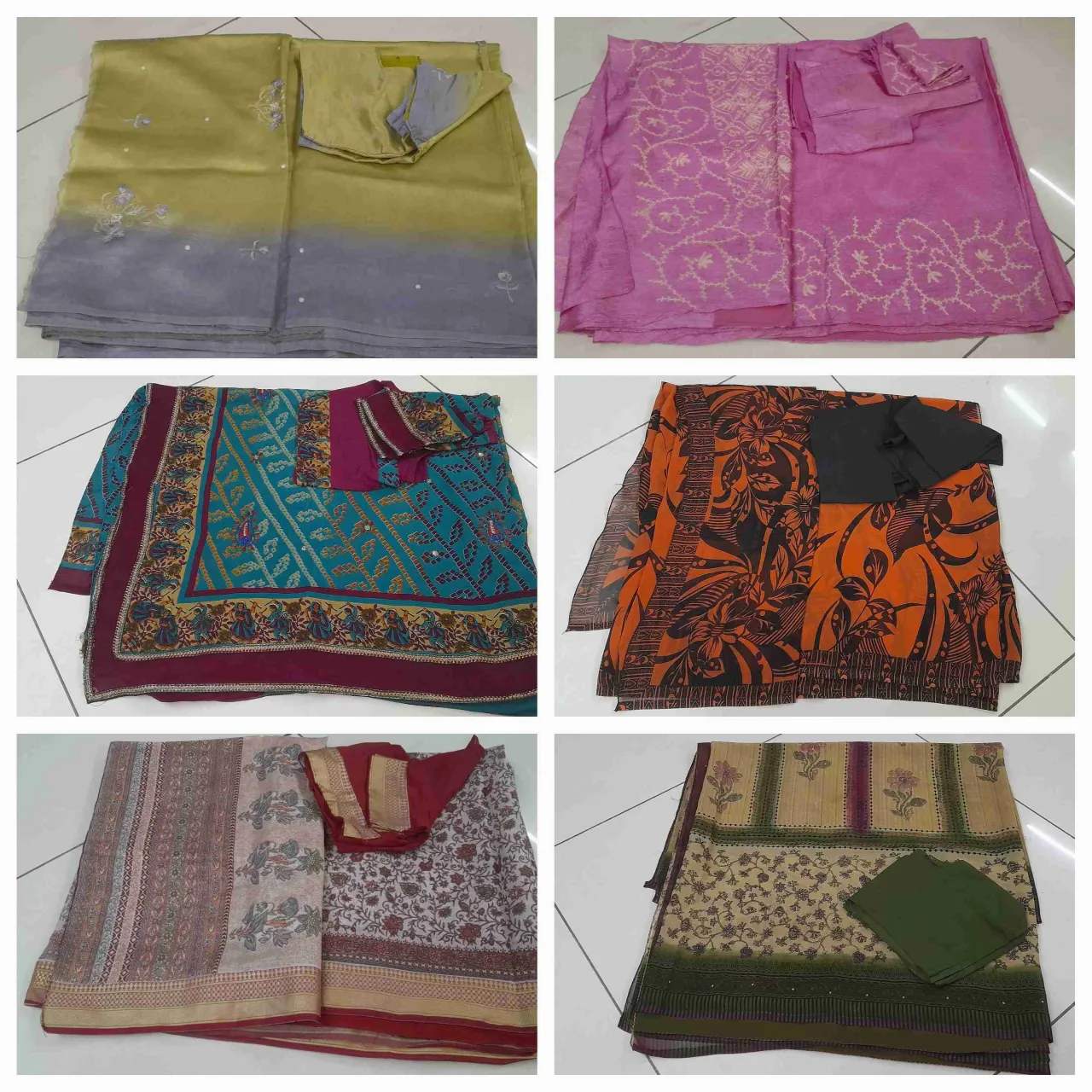 Assorted sarees.