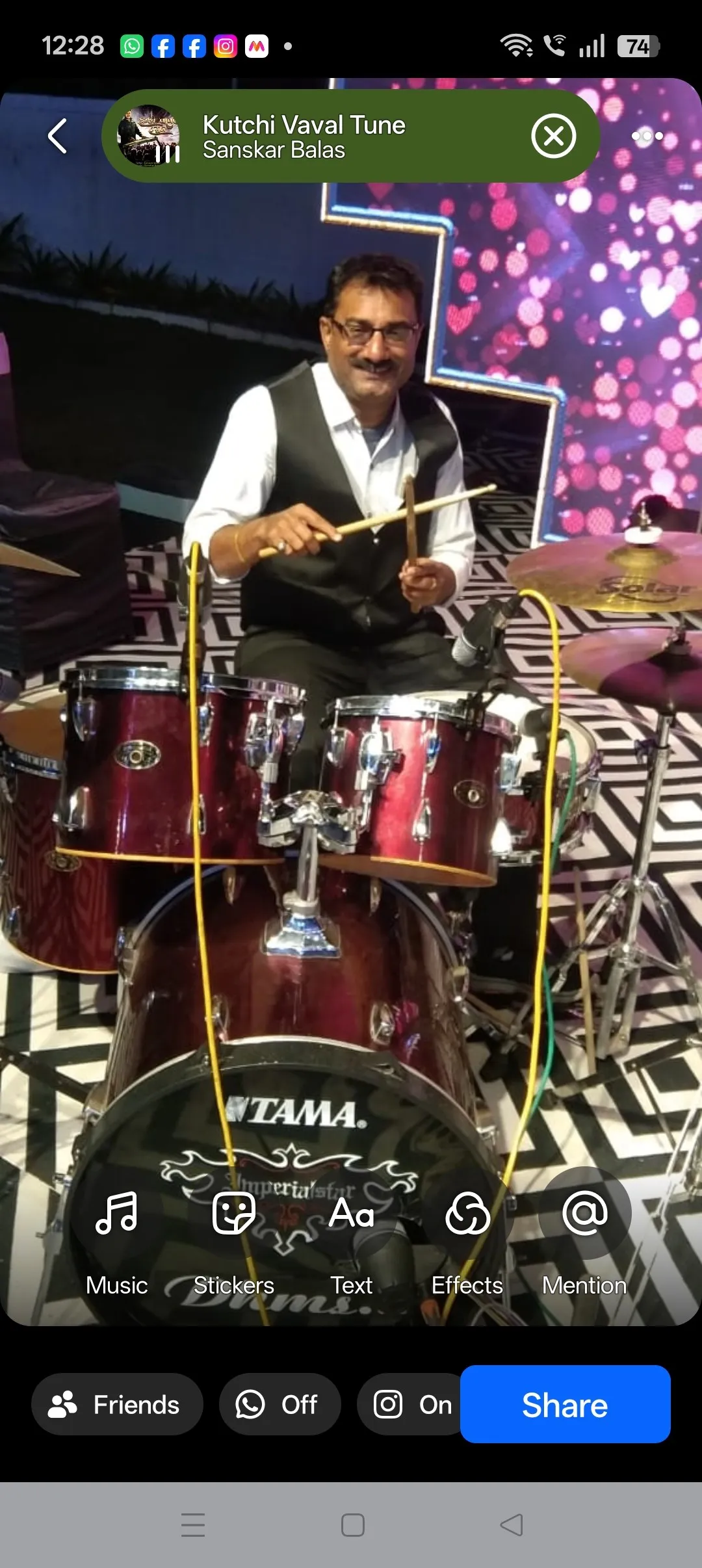 Drum with Simbols