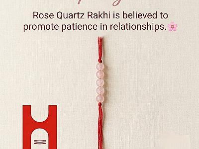 Rose quartz Rakhi