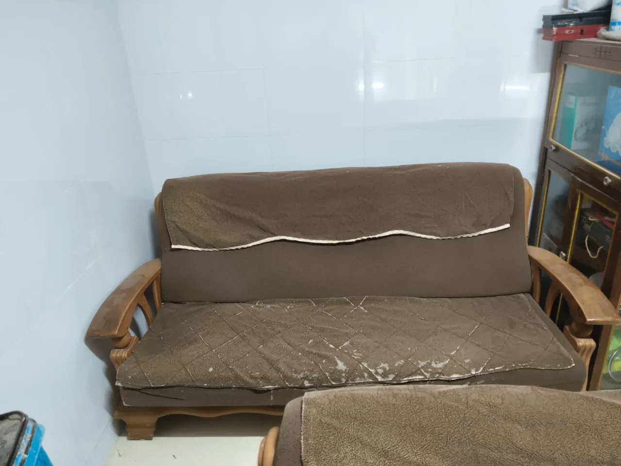 3 Sofa made of Sag wood measuring 6 ft by 2.5 ft each.