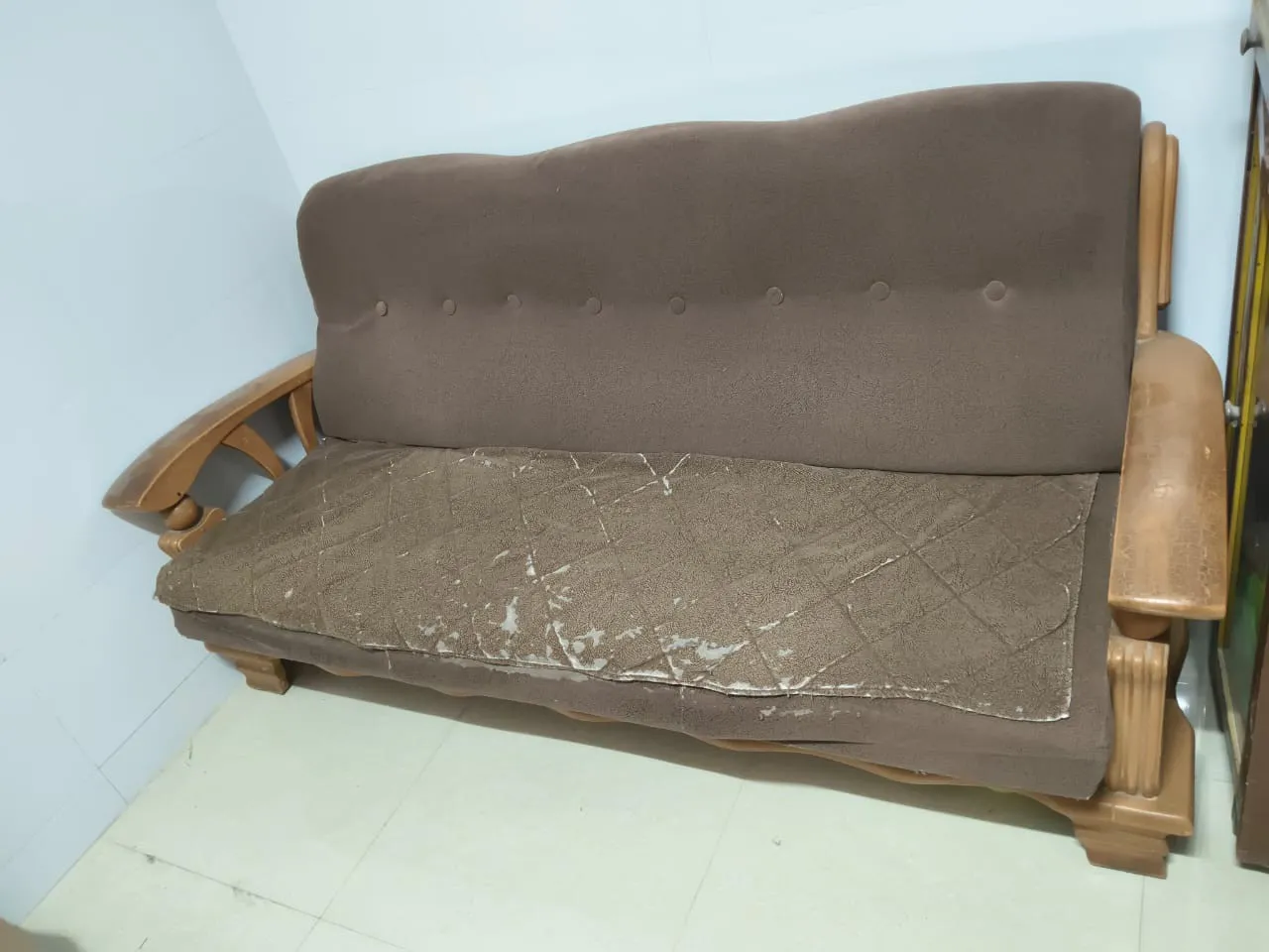 3 Sofa made of Sag wood measuring 6 ft by 2.5 ft each.