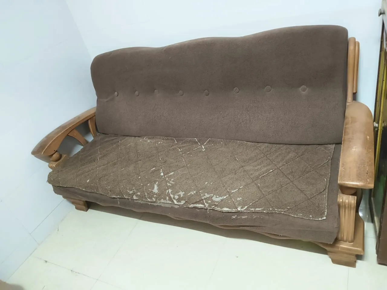 3 Sofa made of Sag wood measuring 6 ft by 2.5 ft each.