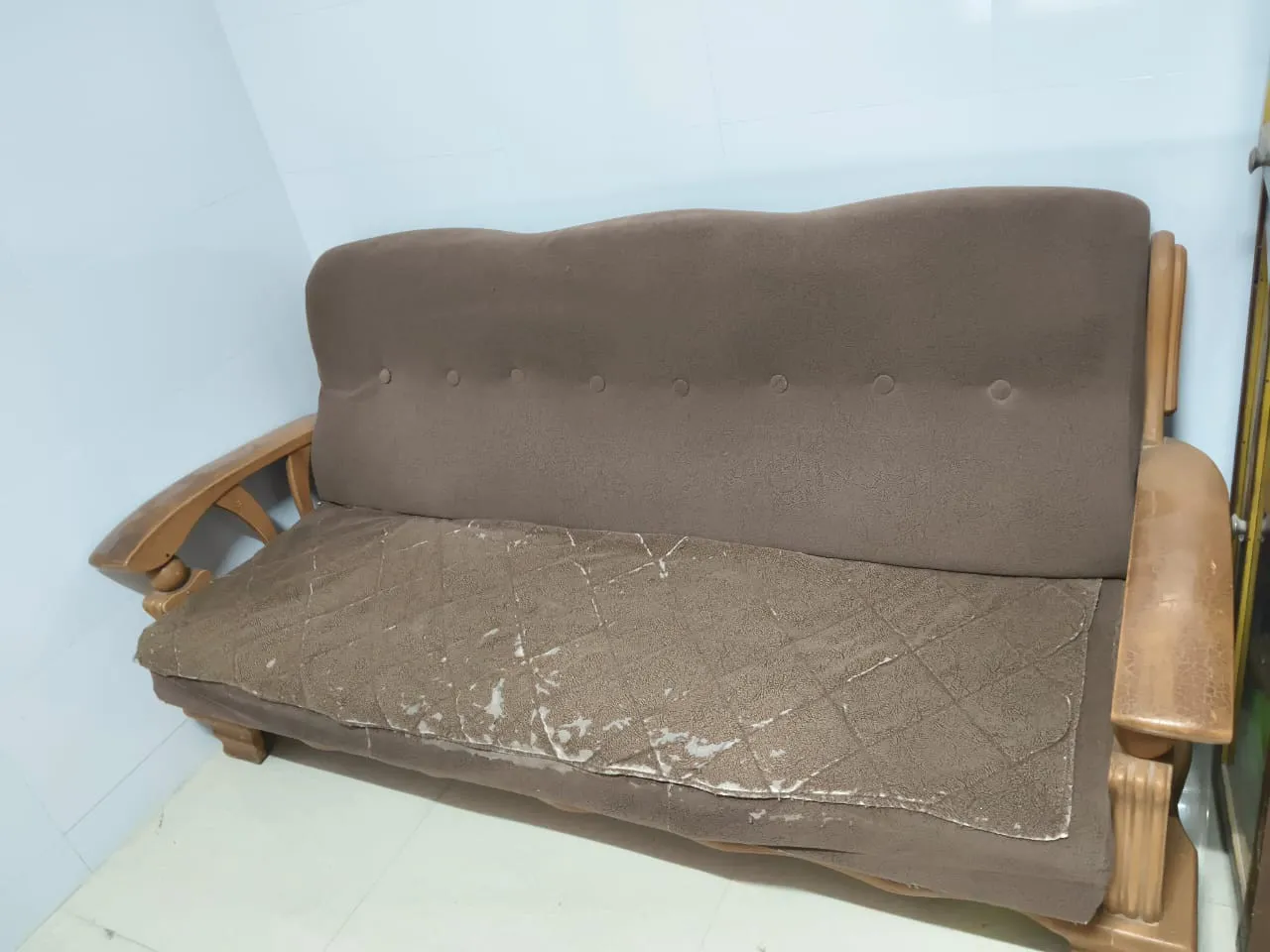 3 Sofa made of Sag wood measuring 6 ft by 2.5 ft each.