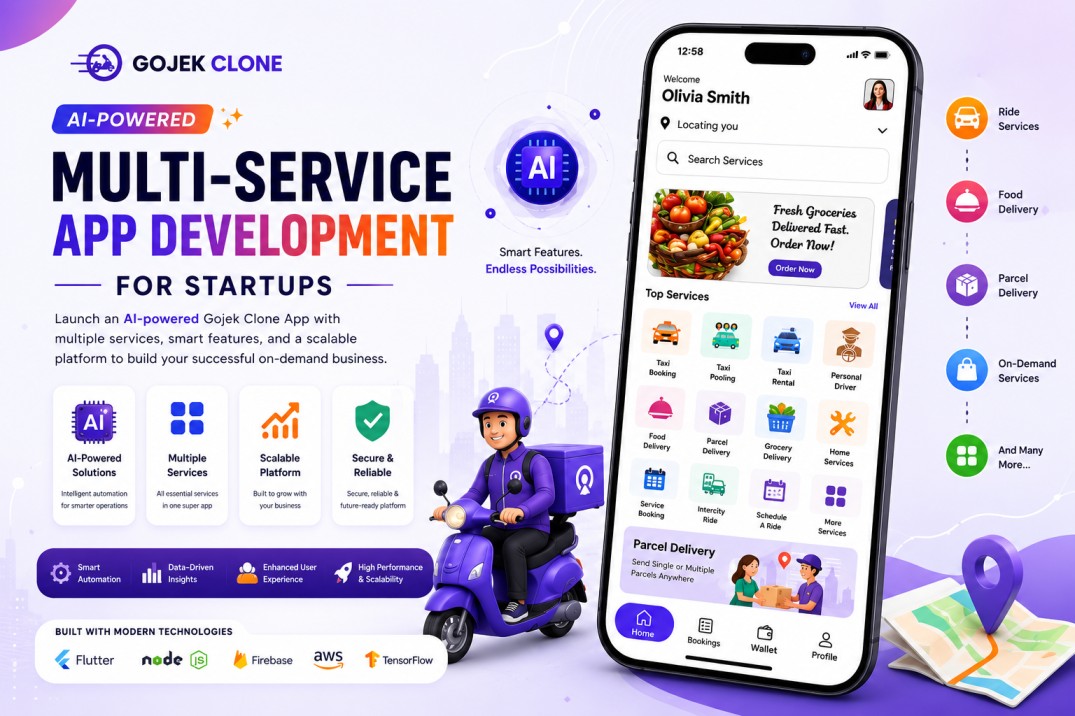 Gojek Clone – Multi-Service App Development for Startups