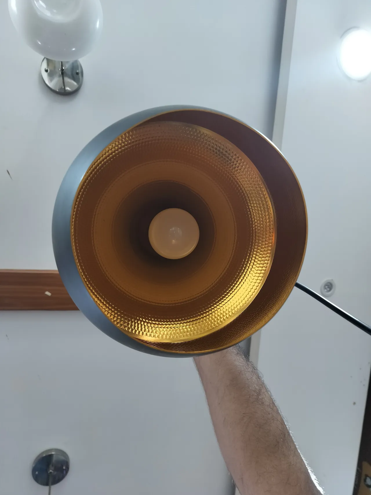Brass metal hanging light