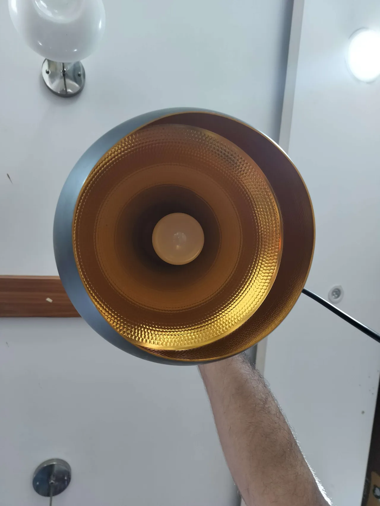 Brass metal hanging light