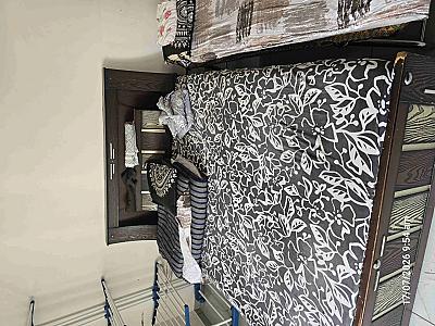 Storage bed with mattress