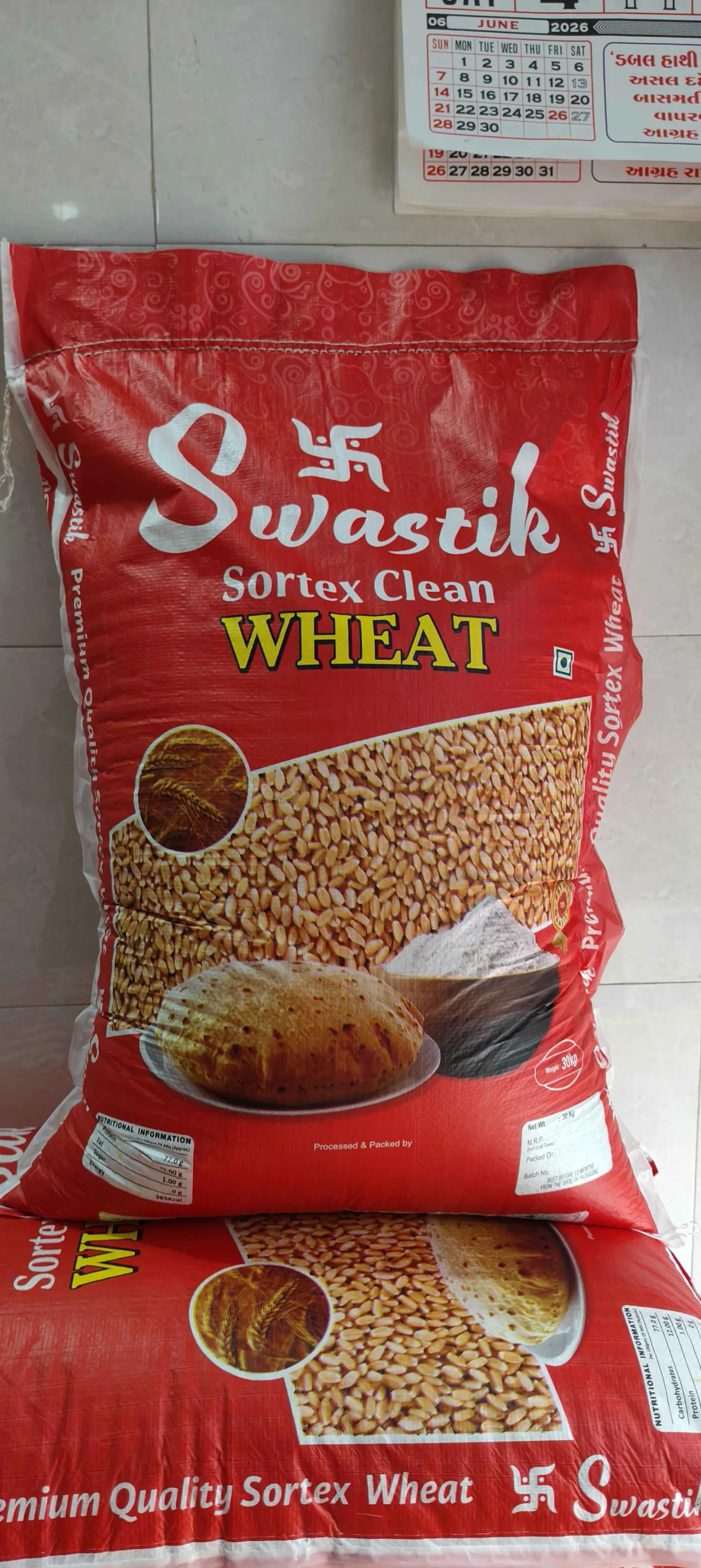 Sortex clean wheat