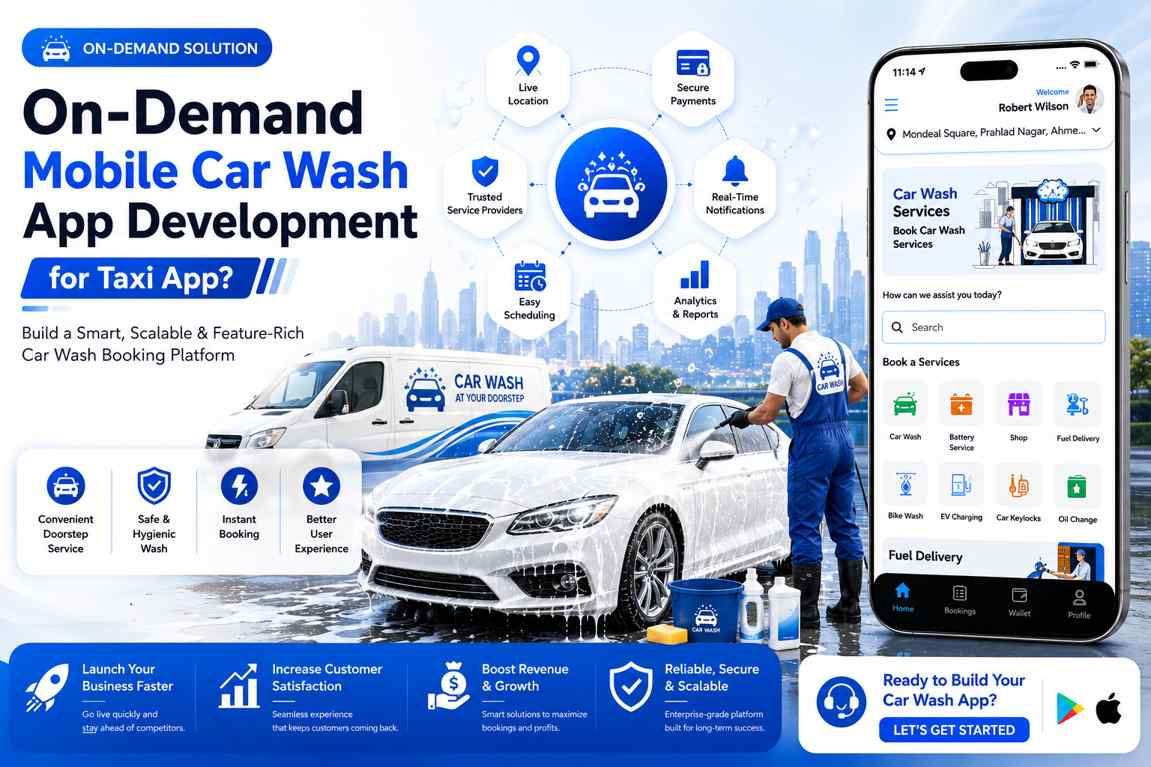 On-Demand Mobile Car Wash App Development Solution