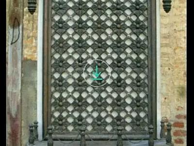 wooden Carved and white metal inlaid jharokha